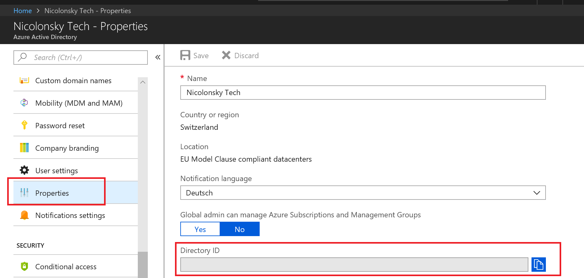 Get Tenant ID