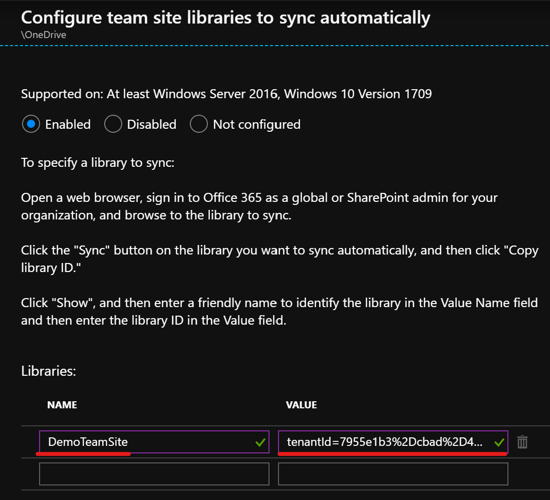 OneDrive AutoMountTeamSites