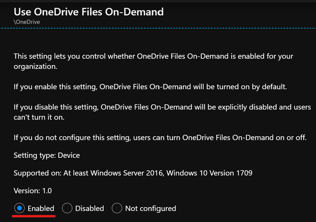 OneDrive Files On-Demand