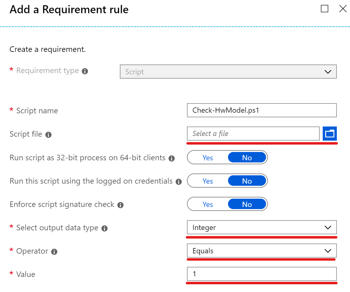 Intune Win32 App Requirement Rule