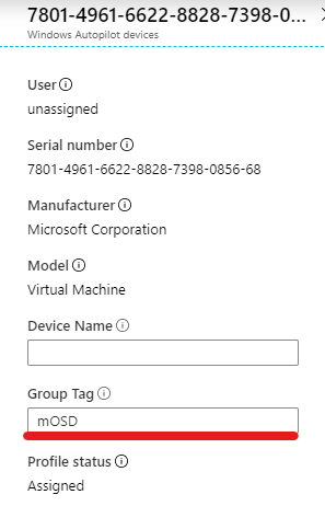 Windows Autopilot Device