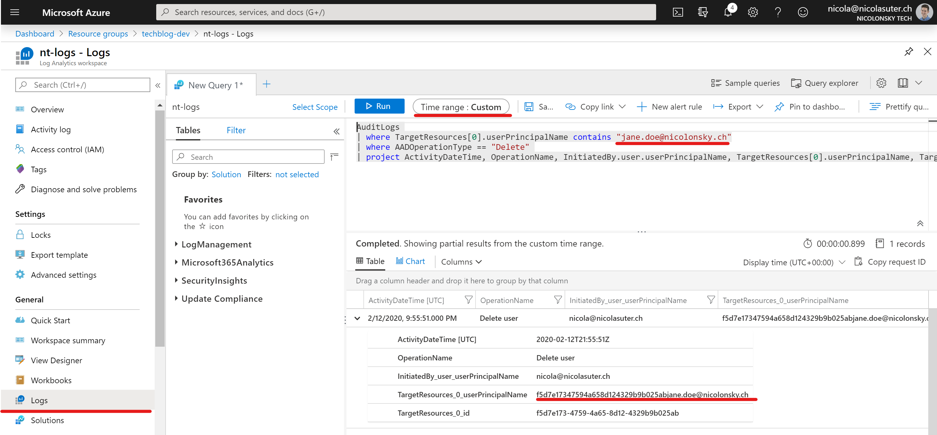 Log Analaytics Query