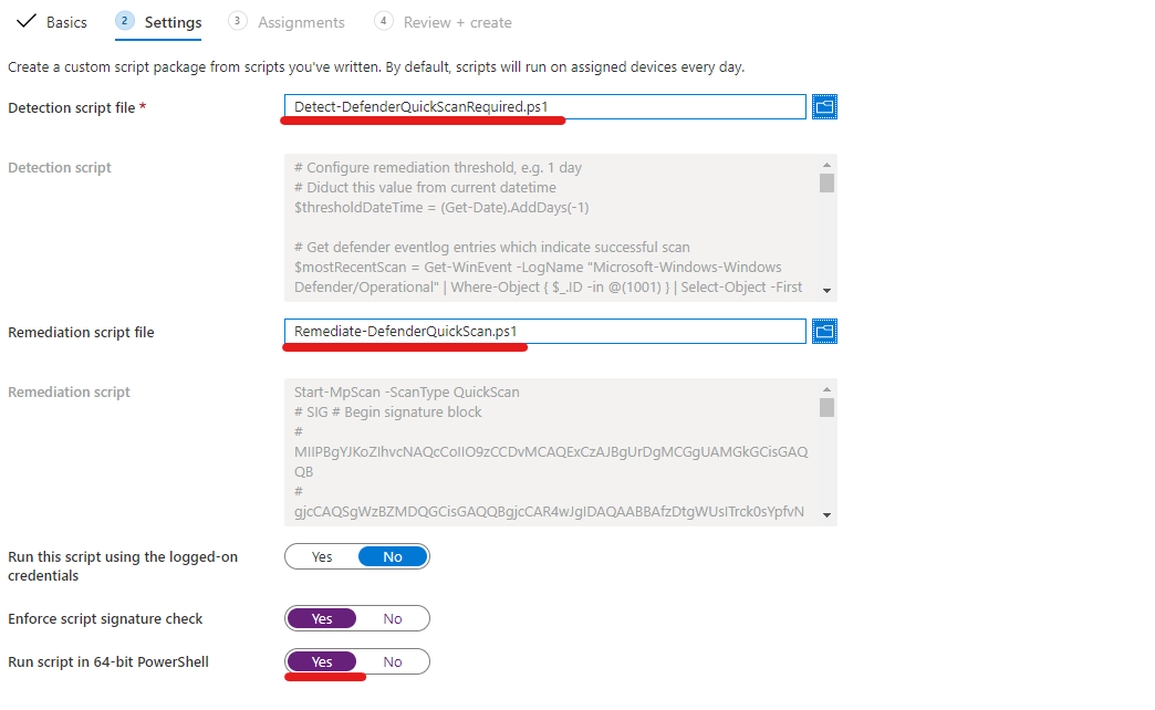 Upload scripts