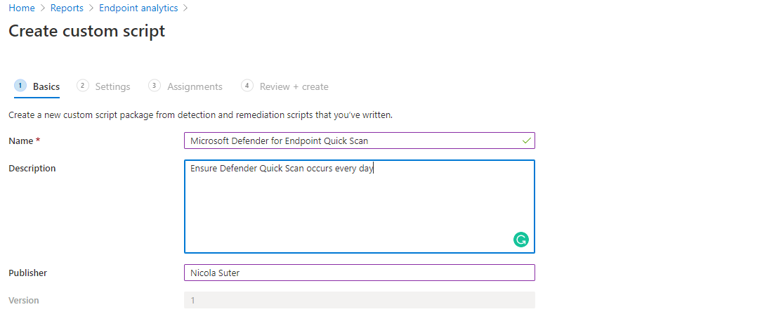 Script package meta