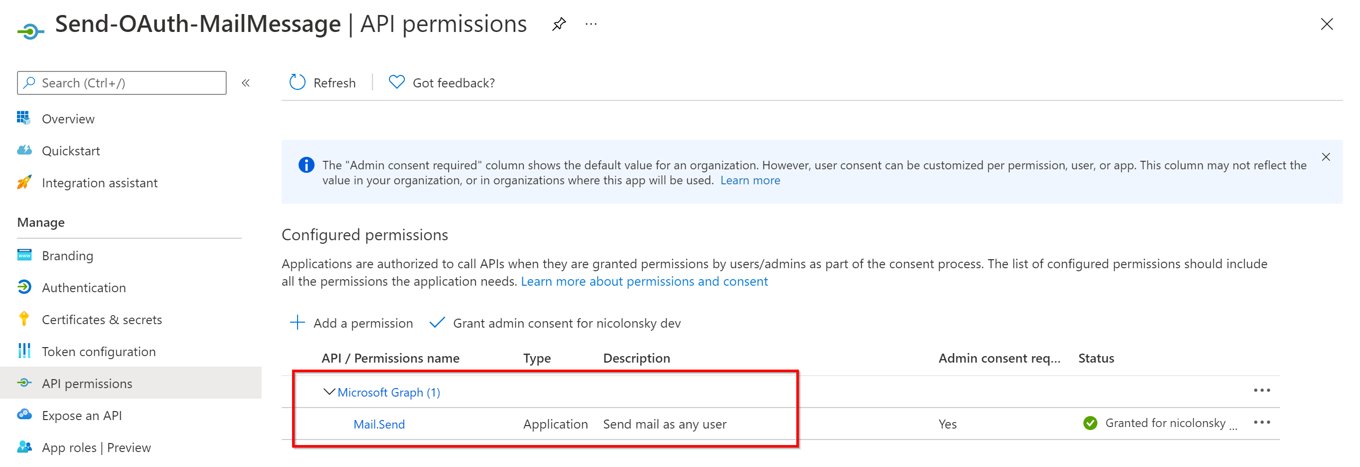 New App registration