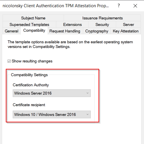 Raise the compatibility settings