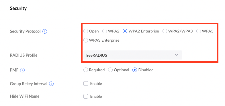 Unifi Wi-Fi SSID