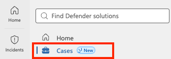 Cases navigation entry highlighted with a New badge